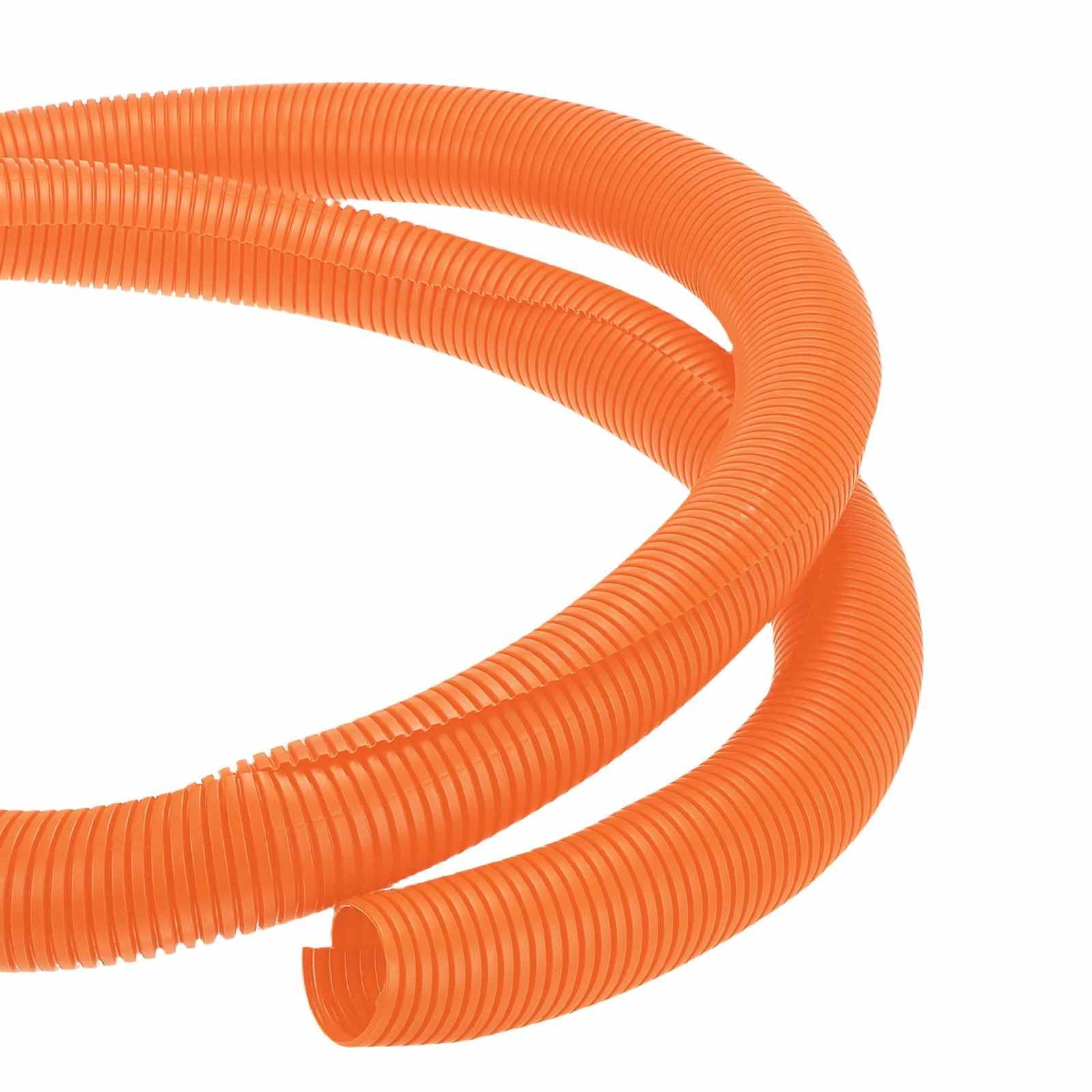 DMiotech 10ft Wire Loom Split Tubing 2 Inch, Cord Protectors from Pet Flexible Conduit Cable Management for Office Home Garden, Orange