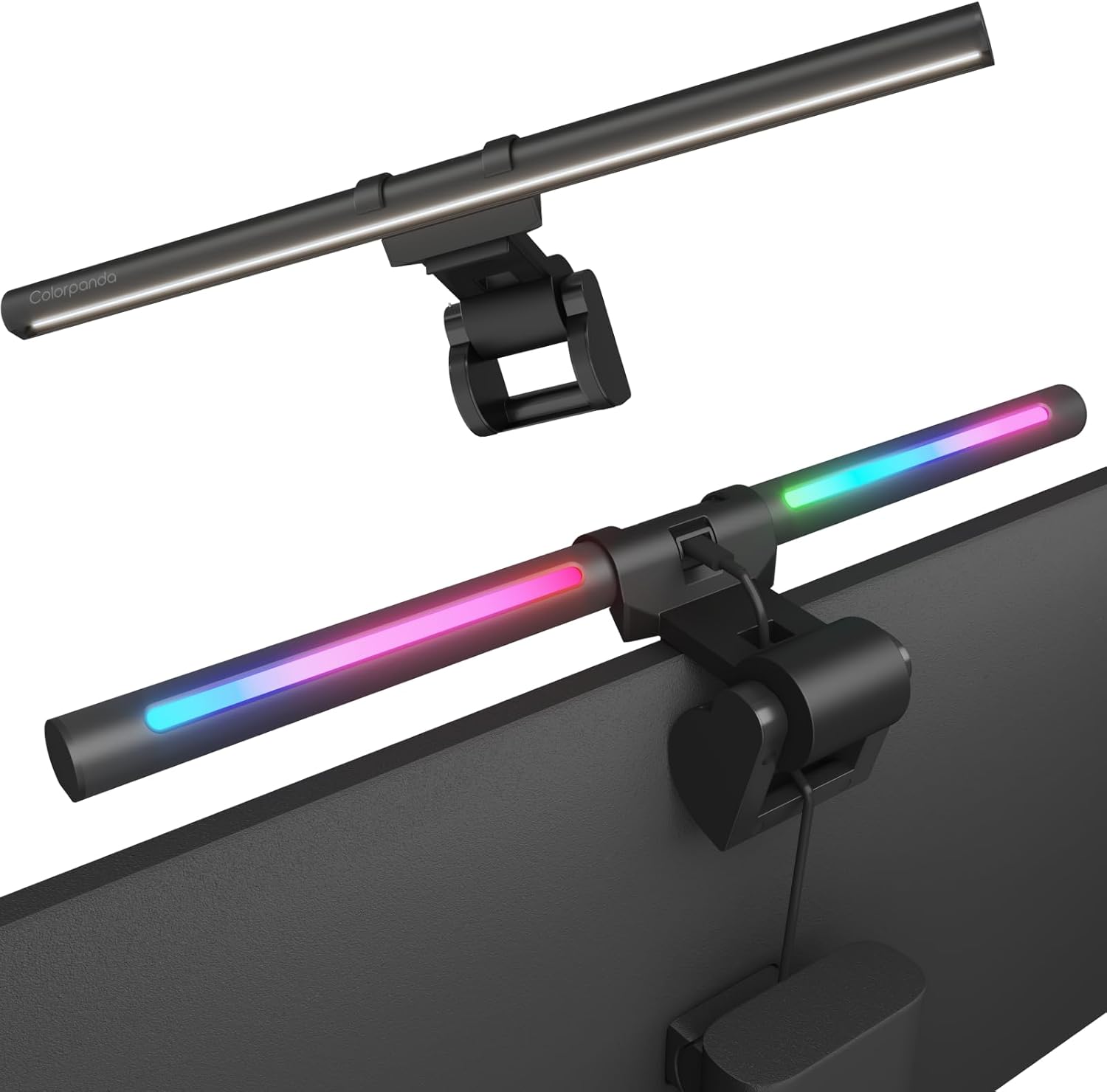 RGB Monitor Light Bar, LED Dual Light Source Adjustable Cool Mix Warm Light Color Temperature Eye Protection Anti-Glare Desk Lamp Touch Control for Home Office PC Computer Work with Alexa RGB Monitor Light Bar, LED Dual Light Source Adjustable Cool Mix Warm Light Color Temperature Eye Protection Anti-Glare Desk Lamp Touch Control for Home Office PC Computer Work with Alexa