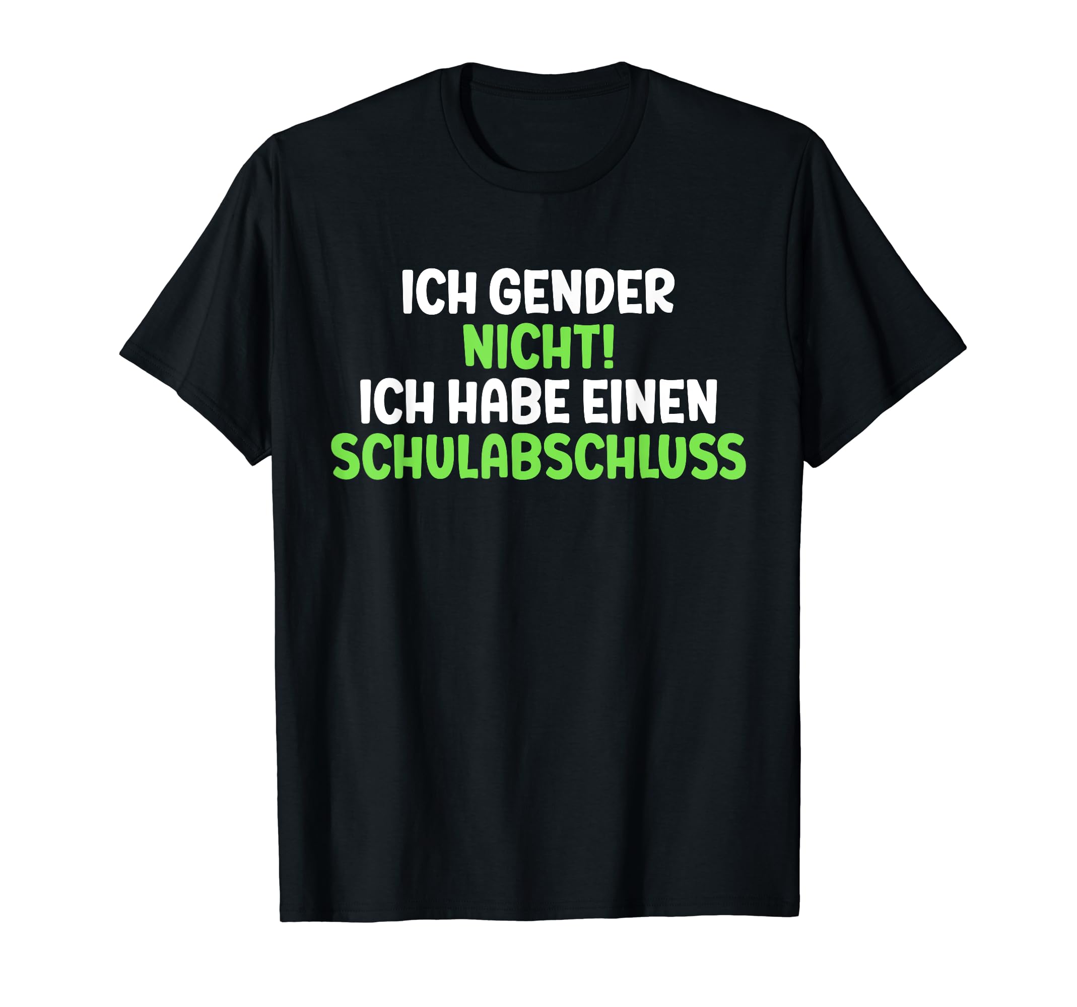 T-shirt Uomo B&C Con Frase Ironica "Ich Habe Ein Diplom" – Maglia Anti-gender Divertente