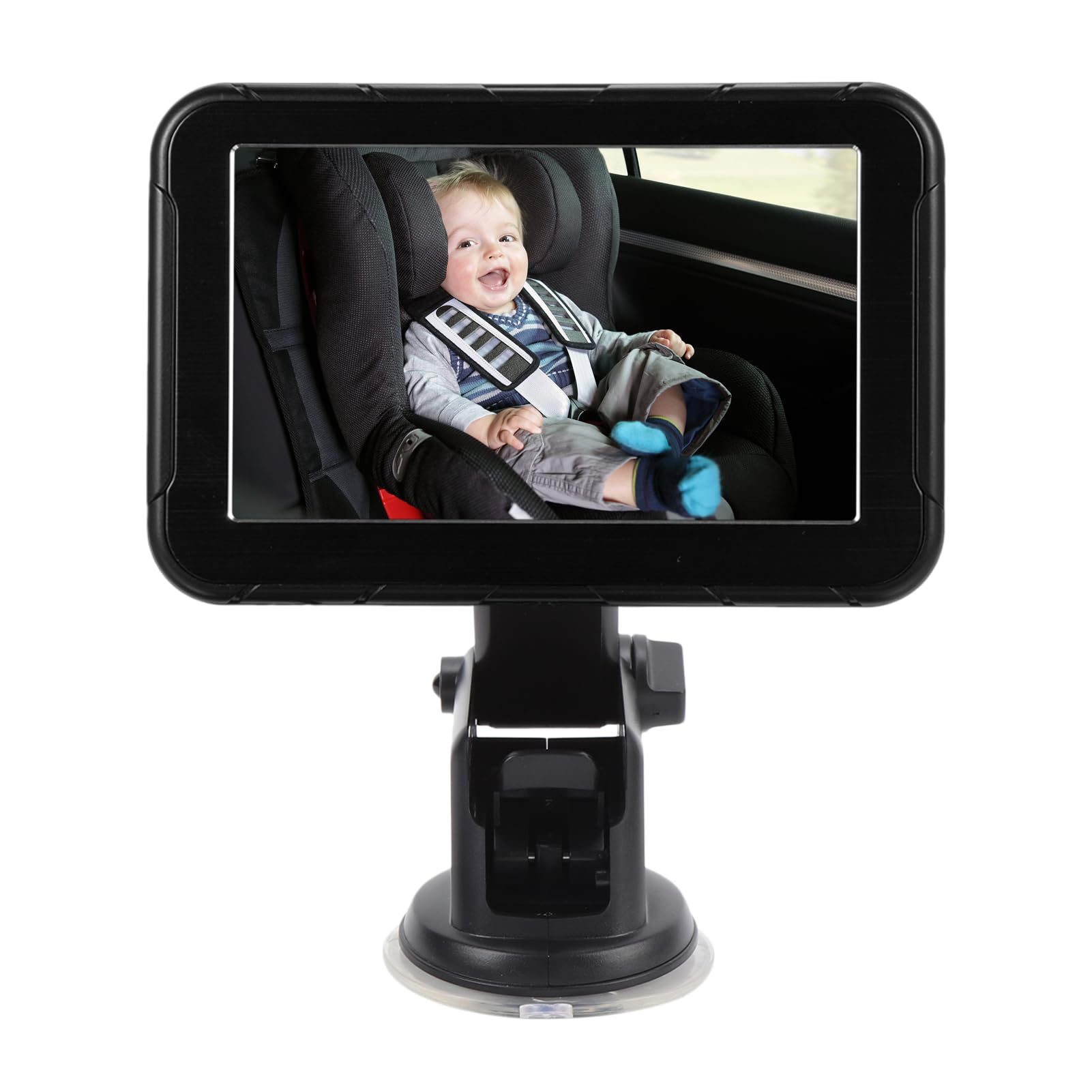 Monitor HD de 1080P con Cámara para Coche de bebé, Espejo Asiento Trasero Visión Amplia para Bebés, Niños y Niños Pequeños