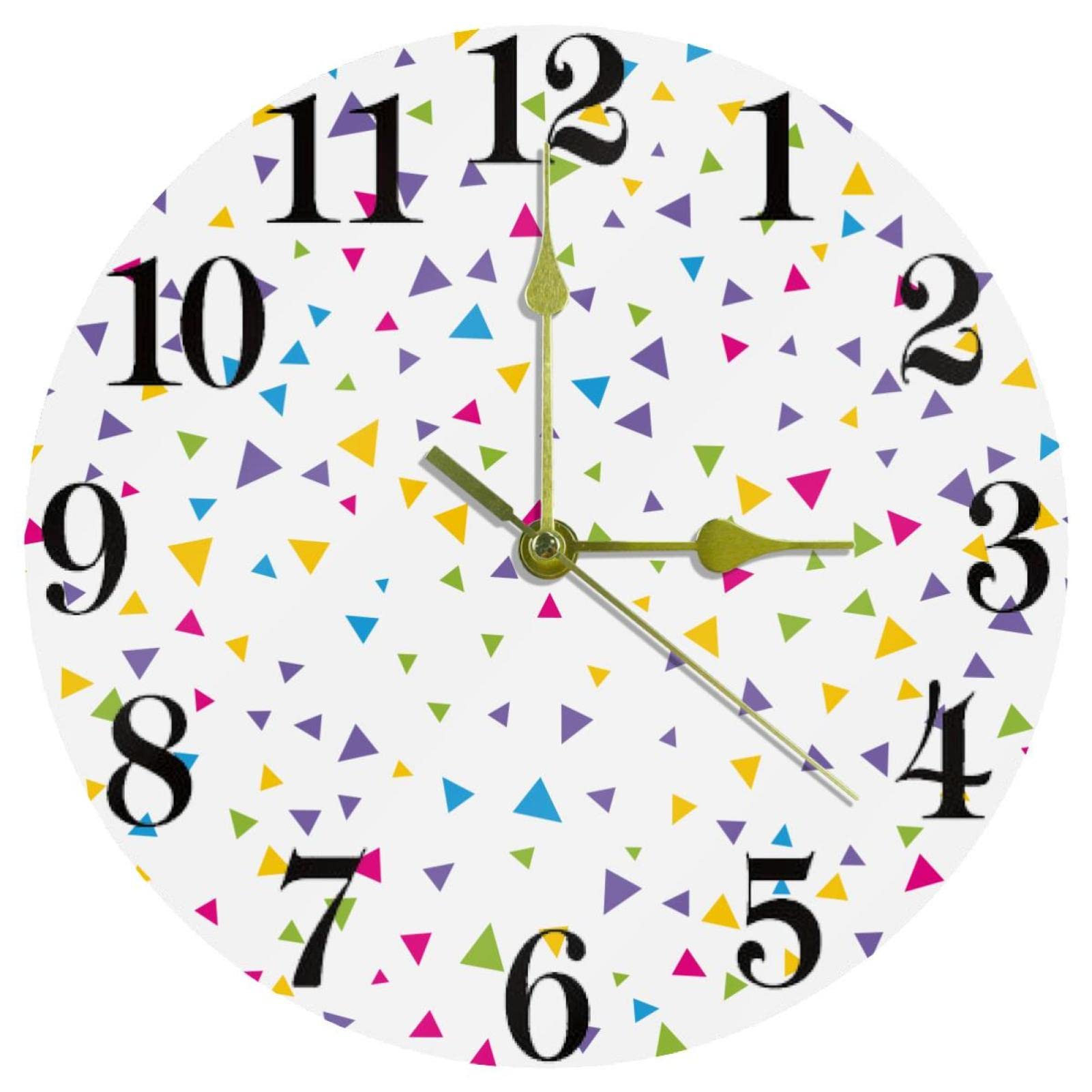 Horloge murale silencieuse sans tic-tac à quartz de 25,4 cm pour un sommeil paisible