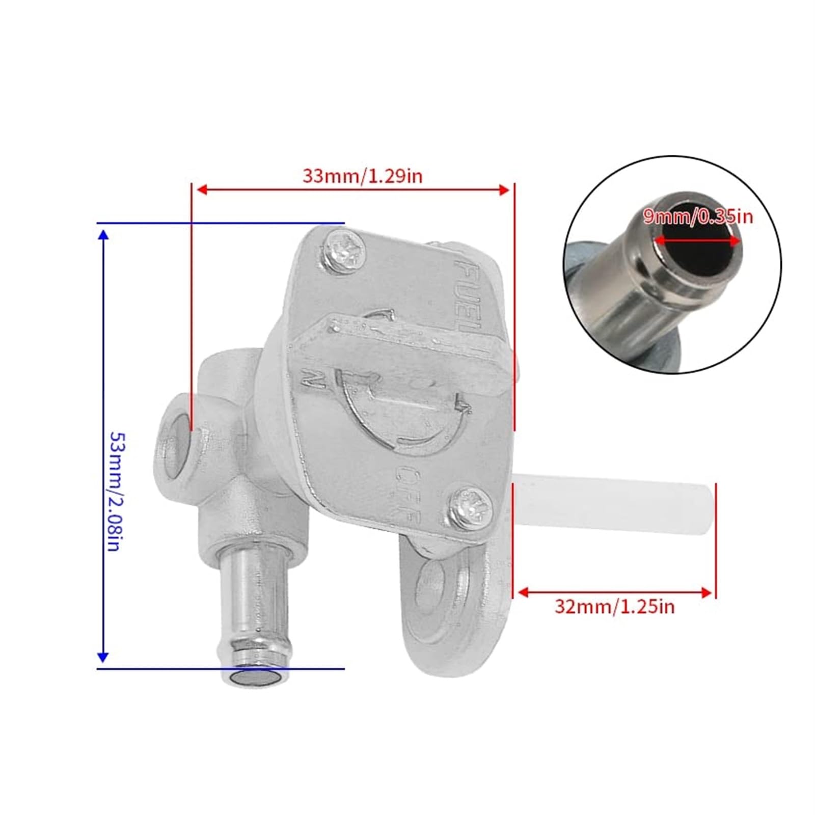 Moto Serbatoio Carburante Benzina Rubinetto Valvola Interruttore for FZ400 TDM850 FZS600 FZS600S BT1100 XJ900 XJ900S 4KM-24500-20 Valvola di scarico del carburante per motociclette