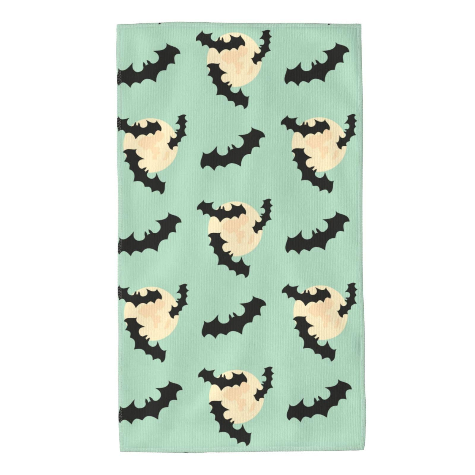 FJQWKLF Halloween Bats Super Soft Hand Towels 27.5x15.7inch Multi-Purpose Skin-Friendly Absorbent Thin Bathroom Towels