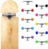 Vista 5 de VJ Camión de monopatín 5.25 (5.472 in), ruedas de patineta, rodamientos de monopatín, almohadillas elevadoras de monopatín, tornillos para monopatín