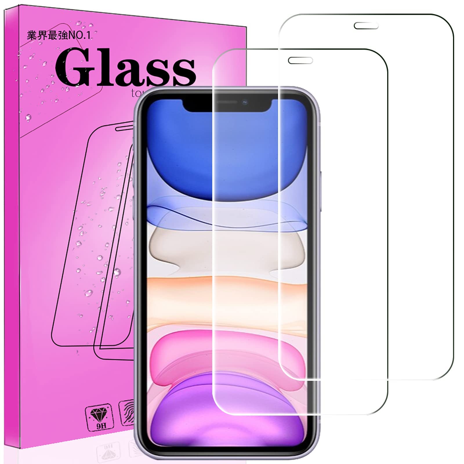 【2枚パック】 対応 iPhone 11 / iPhone XR 6.1インチ…