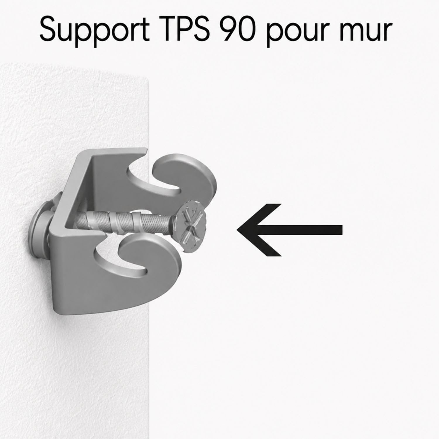 Crochet de suspension individuel Nylon TPS90 | Rotation à 90° | Supporte jusqu’à 15 kg | Réglable en hauteur | Fixation mur plafond ou sol | Cheville vis et crochet RM inclus