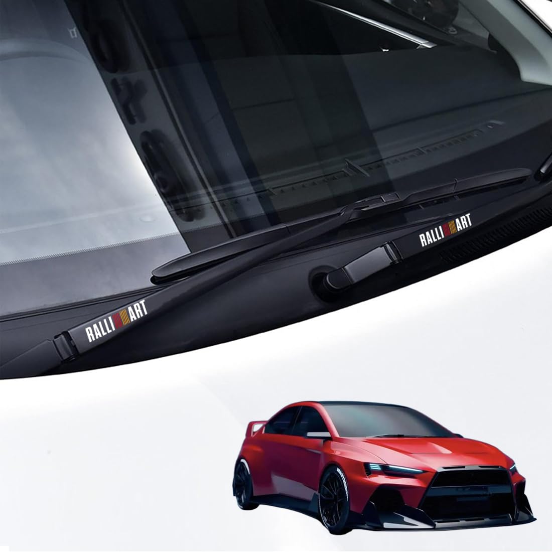 Amazon.co.jp: RALLI ART ワイパー ステッカー 4枚セット デリカD：5