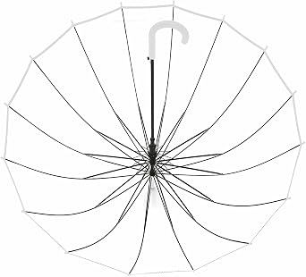 Clear Umbrella for Rain Wedding 16 Ribs Big Size Windproof Auto Open See Through Travel Essentials