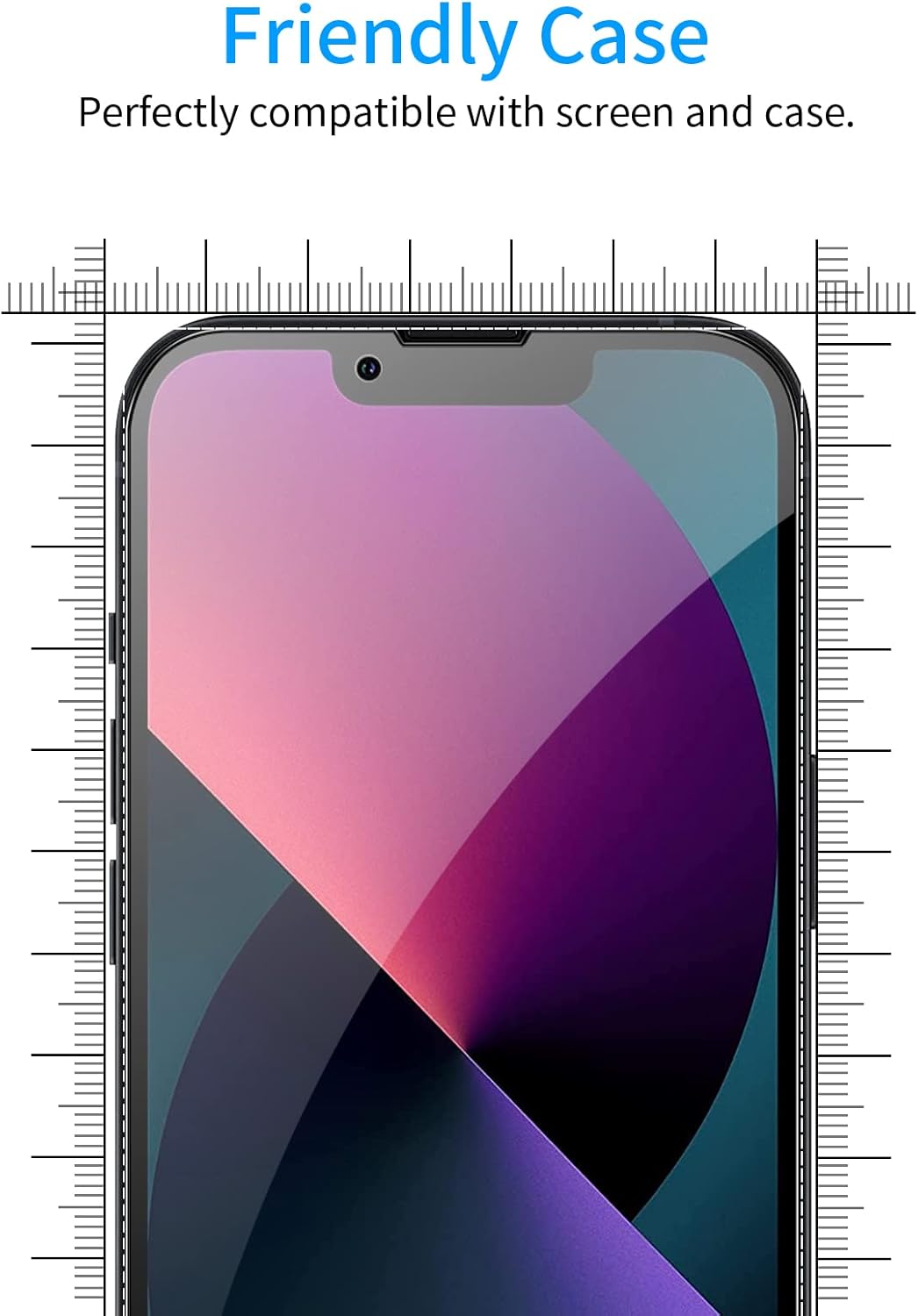 Privacy Screen Protector for iPhone 14/13/13 Pro 6.1 Inch, [2 Pieces][Full Cover] Anti-Spy Tempered Glass with Frame Alignment Easy Installation Anti Spy Hardness 9H