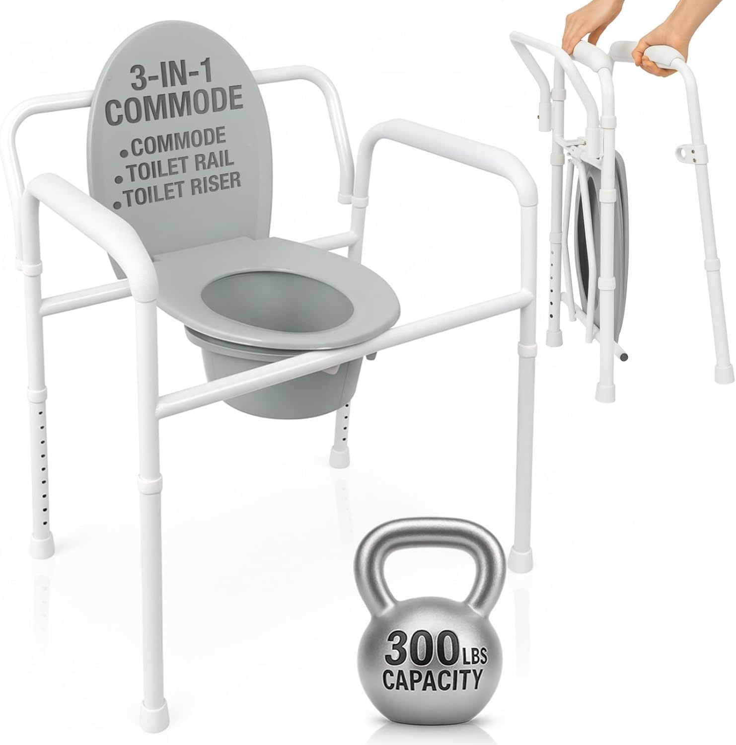 Vive Bedside Commode Toilet Chair