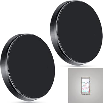 Pack of 2 Phone Magnet Wall Mounted, Large Size Magnetic Phone Attachment Sticker Universal Cellphone Wall Mount Compatible for Apple/Huawei/LG/Samsung Smartphones