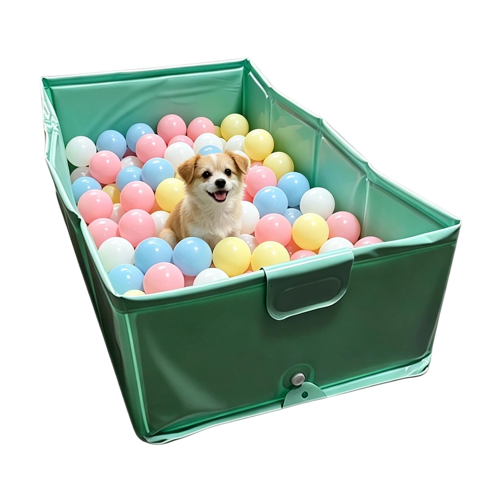 Piscina Pieghevole Cani Vasca Gatti Pieghevole e Antiscivolo | 80 x 40 x 20 cm Vasche per Cani per il Bagnetto Adatta A Gatti Spazio Giochi Esterno Giardino Cortile Casa