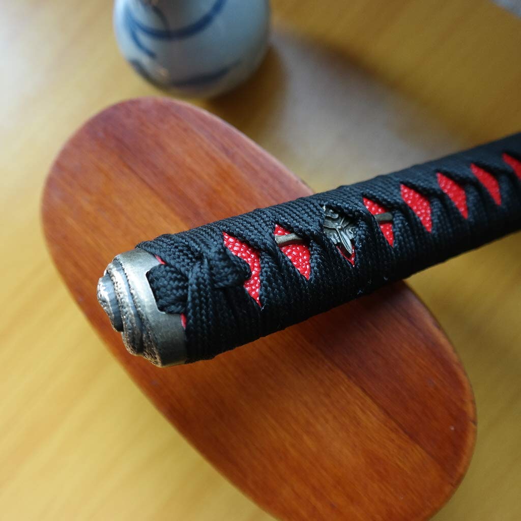Sword Handle Tsuka 10.2in Alloy Copper Iron Fittings Imitation Real Samegawa