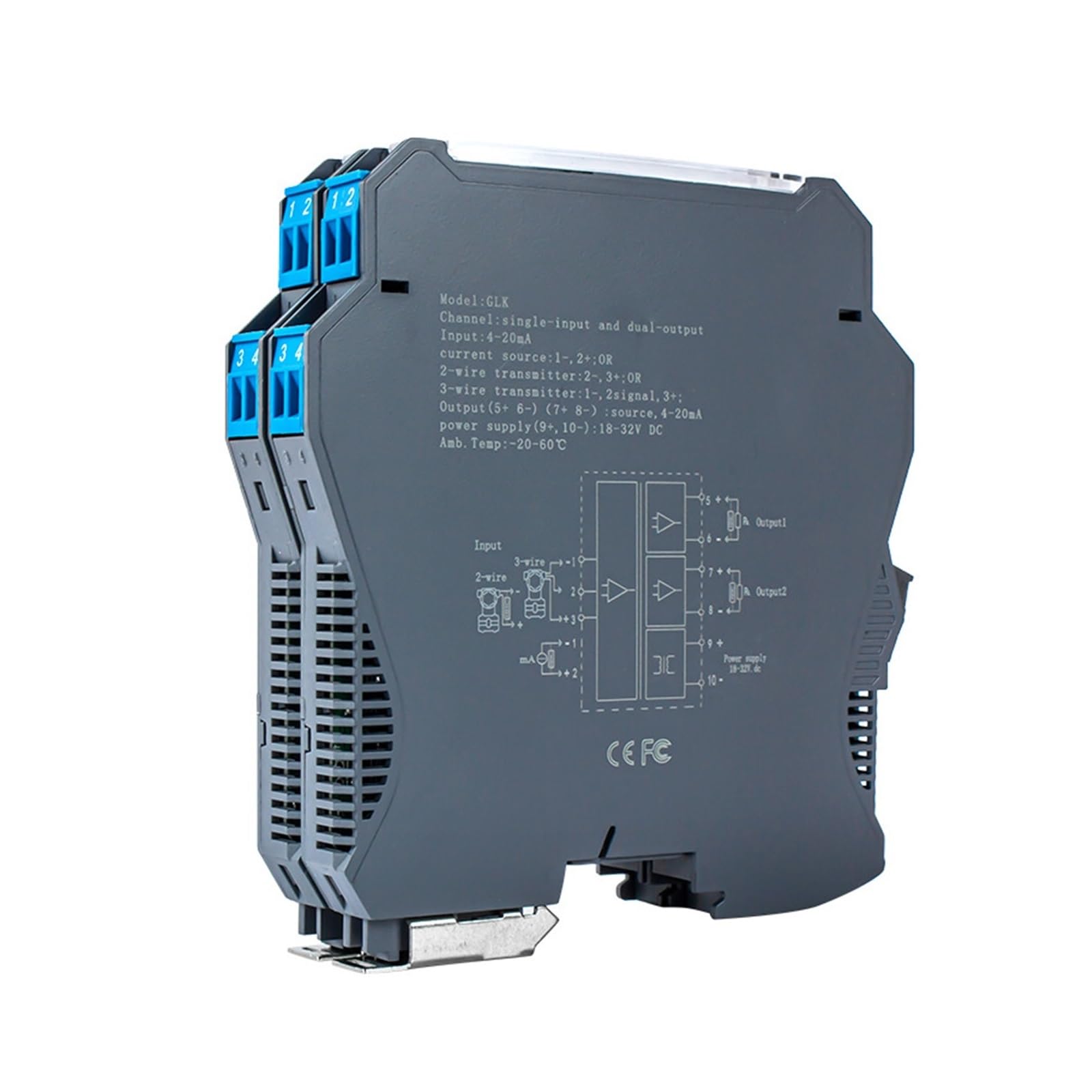 PVTLCYBI 4-20ma to 0-10v Signal Isolator 1 In 1 Out 4 20mA Signal Converter Isolator 0-10V to 4-20mA DC Analog Signal Isolator DC24V(1 In 4 Out,0-10mA Input)