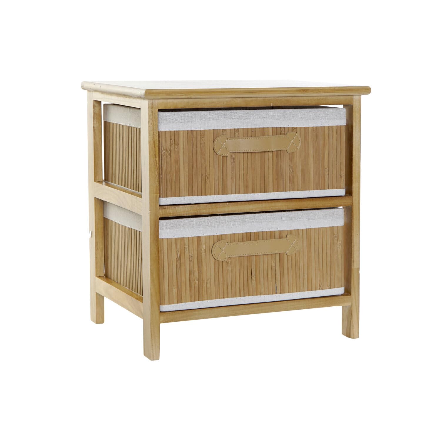 Cajonera de bambú y madera noble de paulownia con acabado artesanal sutil