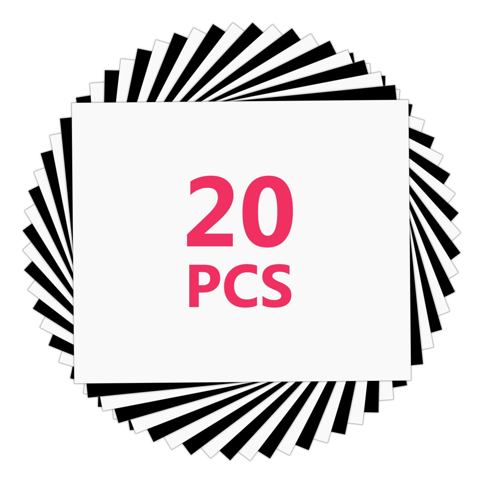 Iron on 12in X 10in 20pcs(Black,White), HTV Heat Transfer Vinyl