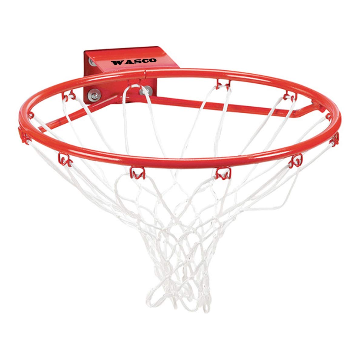 Wasco RING113A Nylon White Red Pair Basketball Ring Diameter 46 cm with NetBall Size 7 1