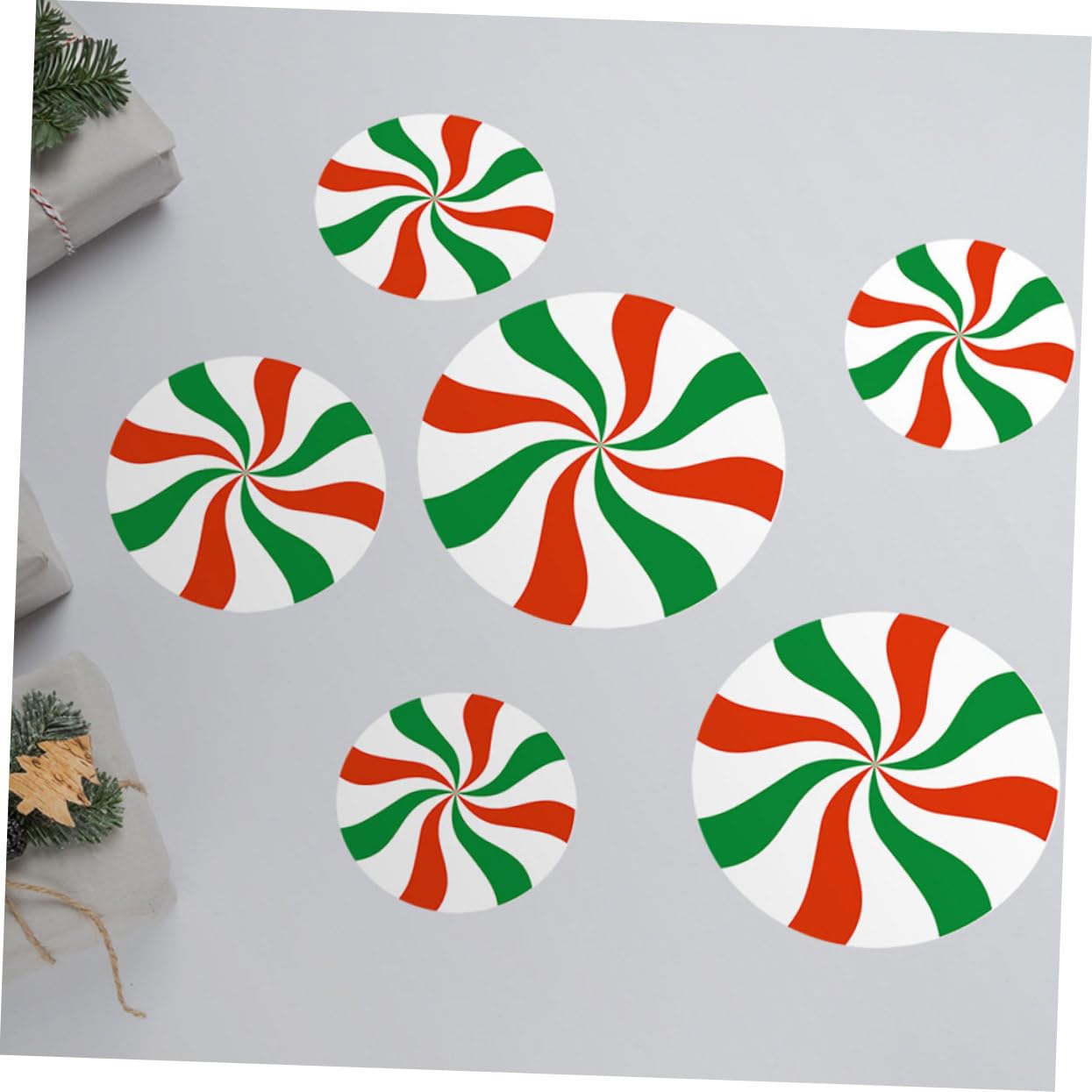 Cabilock 5 Set Adesivi Per Caramelle Natalizie Palline Di Zucchero Granella Adesivi Natalizi Rivela Decalcomanie Dorate Autunnali Decorazioni Natalizie Ciondolo Gonfiabili 12 pezzi * 5