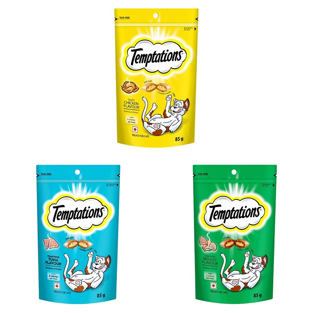 Temptations Stick Adult Cat Treat - Tasty Chicken Flavour, Tempting Tuna Flavour & Seafood Medley Flavour - (Pack of 3, 85 G Each) (B08XXJYVPM) Amazon Price History, Amazon Price Tracker