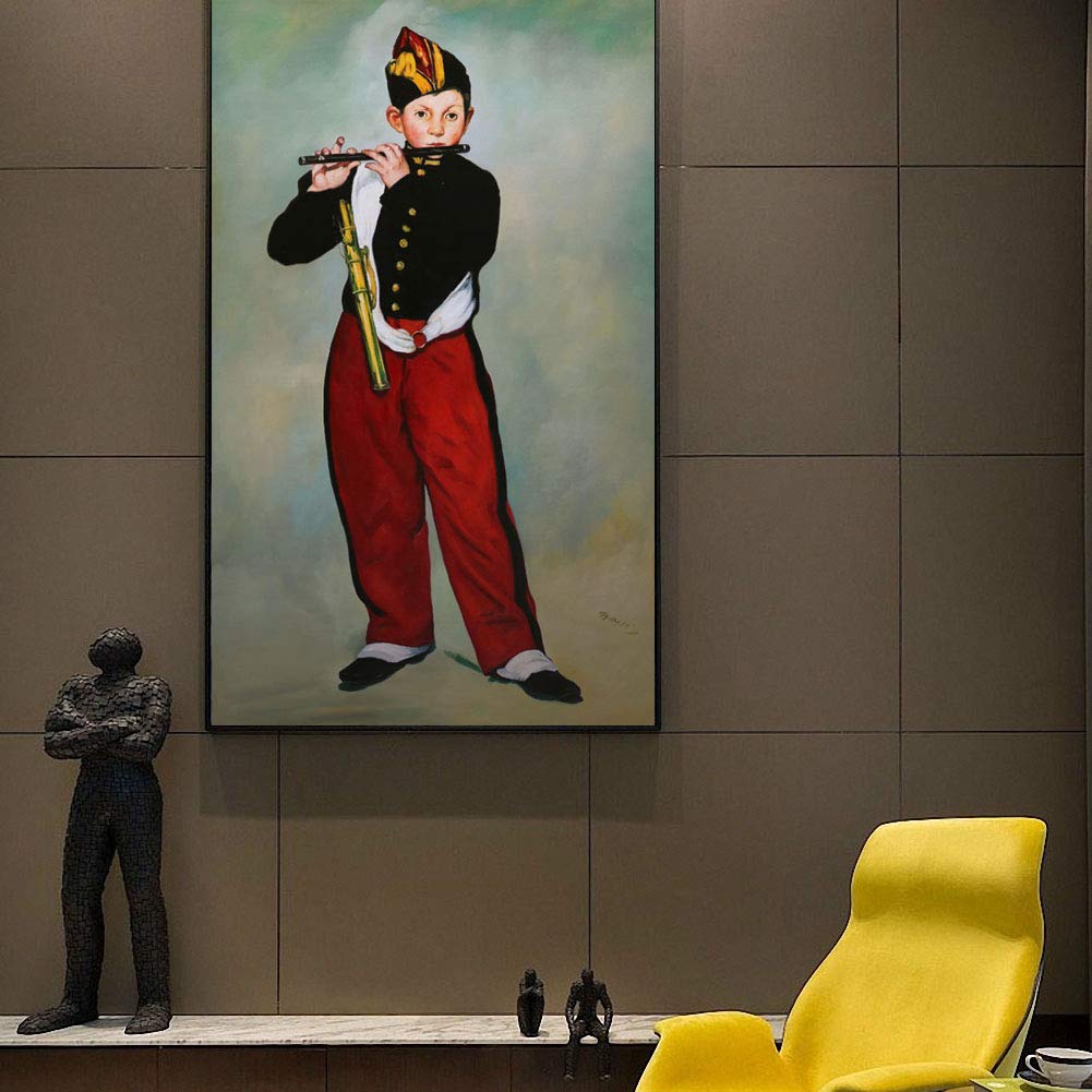 Amazon.co.jp: 笛を吹く少年 – Edouard Manet手描き油絵複製画