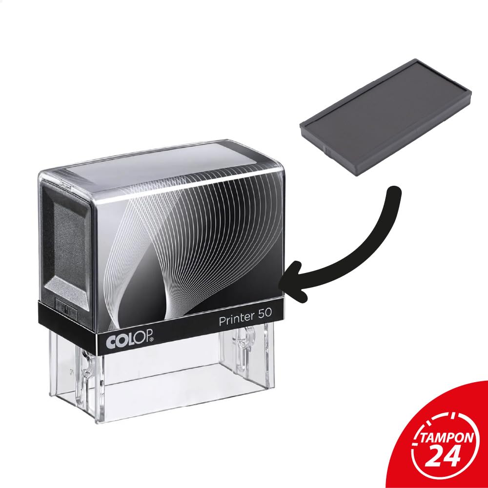 Cassetta di inchiostro per Colop Printer 50 | Cartuccia Colop E/50/1 (confezione da 10 - nero)