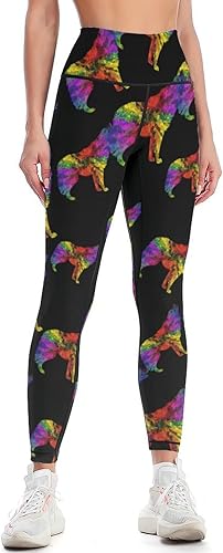 Rainbow Wolf High Waist Yoga Pants Tummy Control Stretch Leggings for Women disponible en Yaxa Colombia