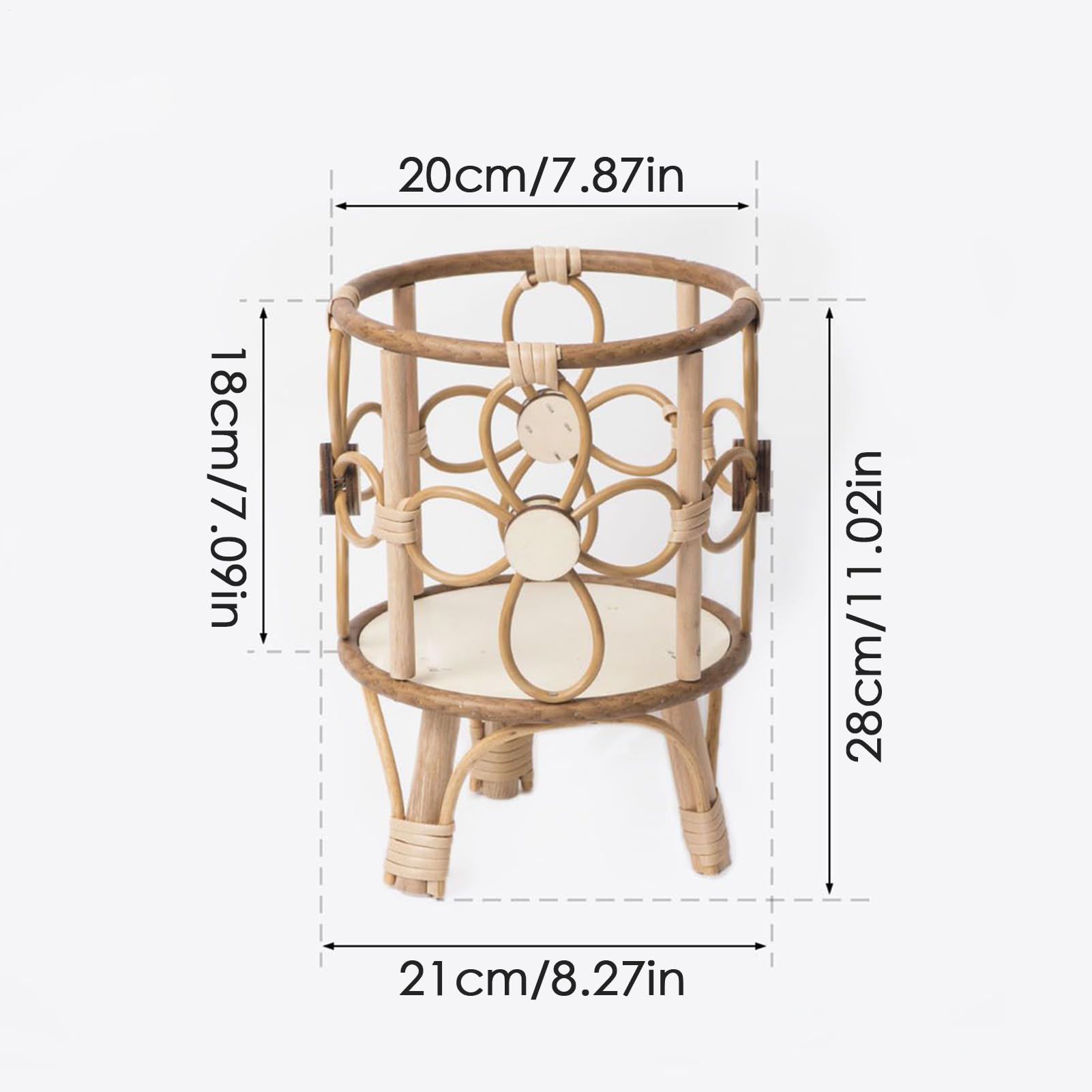 Soporte Para Plantas De Ratán Con Patas - Repisa De Mimbre