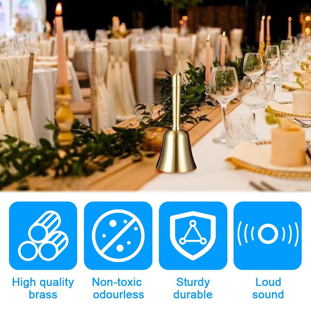 Campanella Di Servizio In Metallo - Per Ristoranti, Hotel, Tavolo, Decorazione Natalizia, Nero - Foto 4