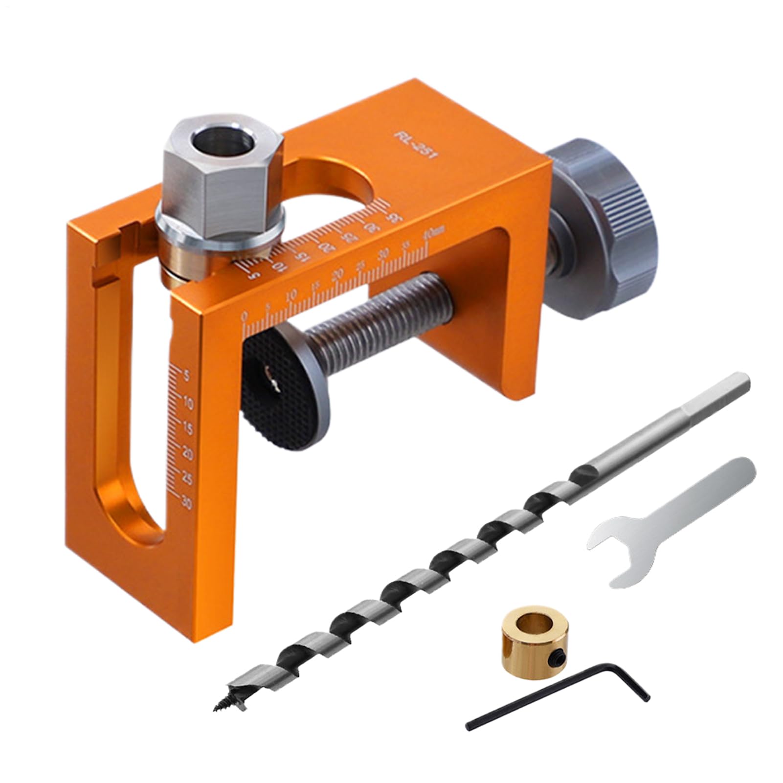 Rückpralllochöffner – verdeckte Halterung, 10 mm Vorrichtung, verstellbare Hardware-Installateur Schablone mit Tiefenanschlag für Kleiderschrank, Möbel, Schränke, Türen, Schränke, Schränke, Schubladen