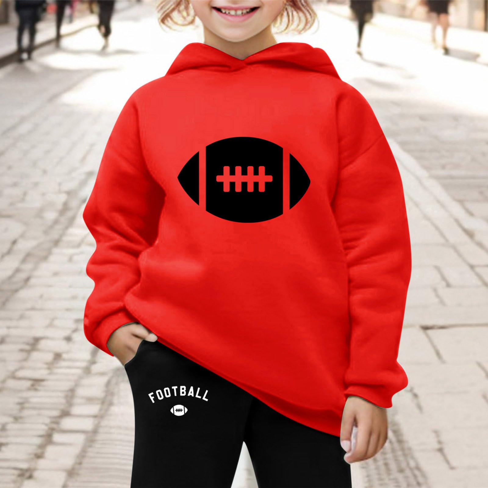 Set felpa con cappuccio per bambino, felpa e pantaloni della tuta, due pezzi, caldo e comodo