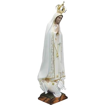 ファティマの聖母 聖像 聖像 再生木材製ファティマの聖母像(Our Lady of Fatima