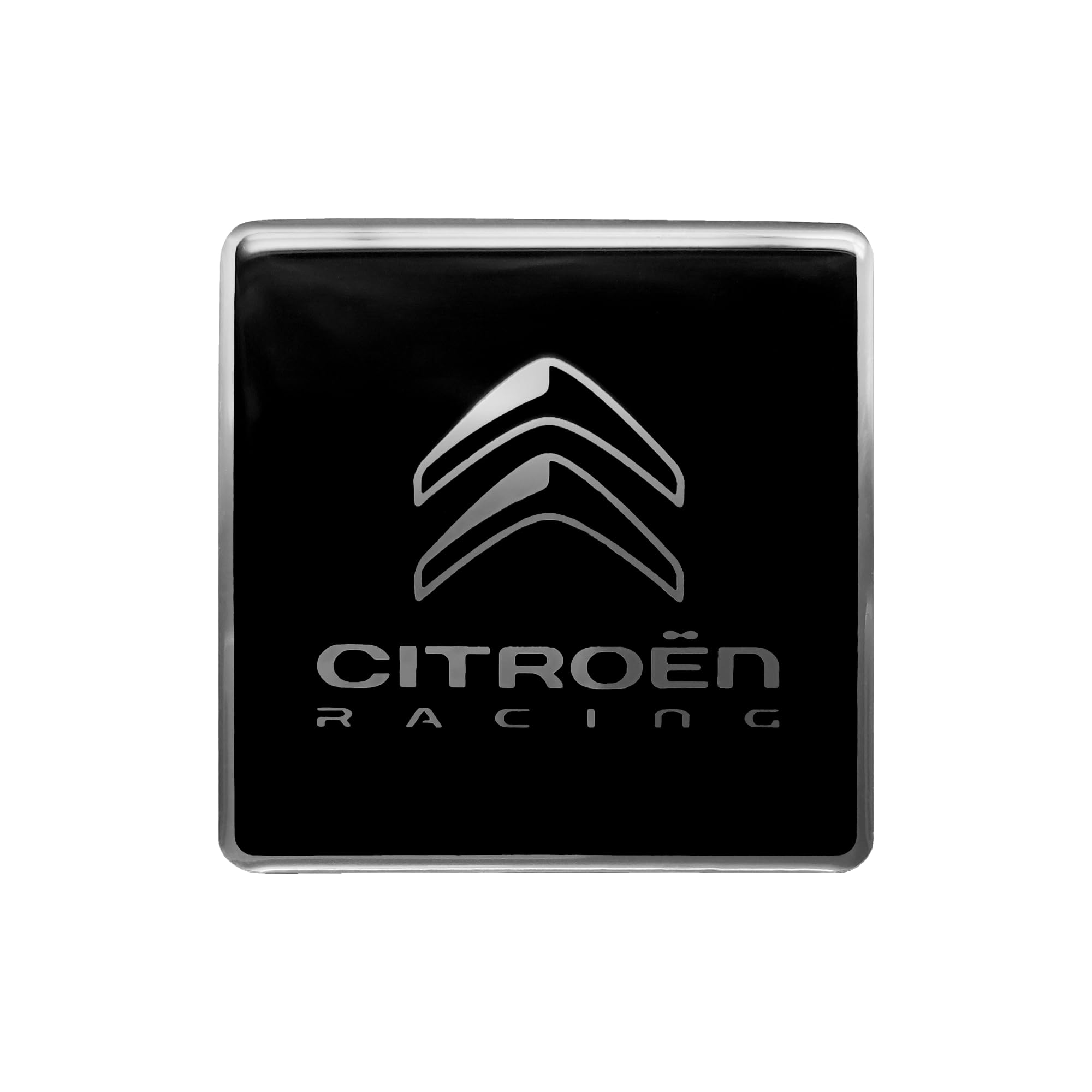Citroen Racing 3D Logo Sticker, Black, 52 mm