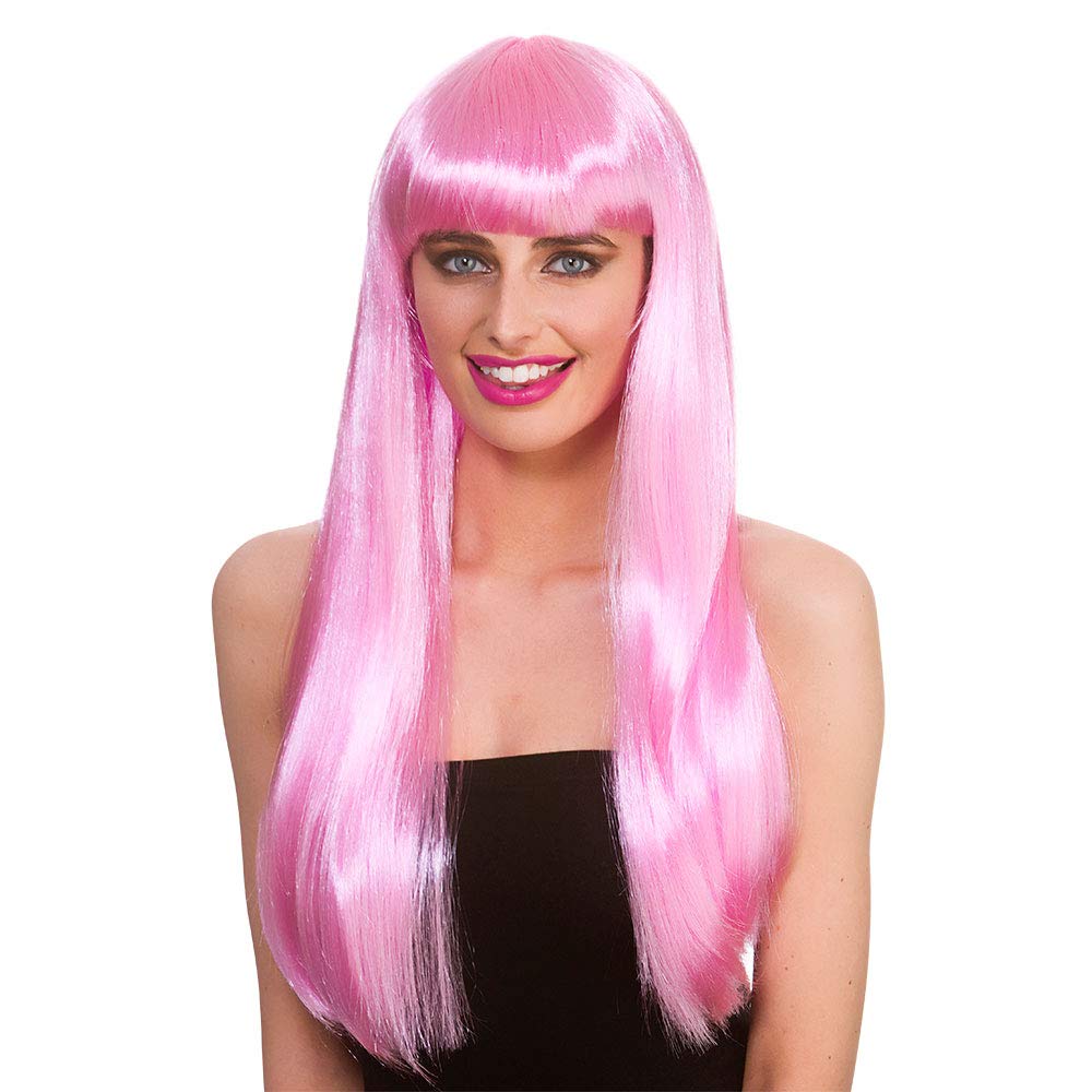 Wicked Costumes Adult Long Baby Pink Fantasy Fancy Dress Wig — image 1