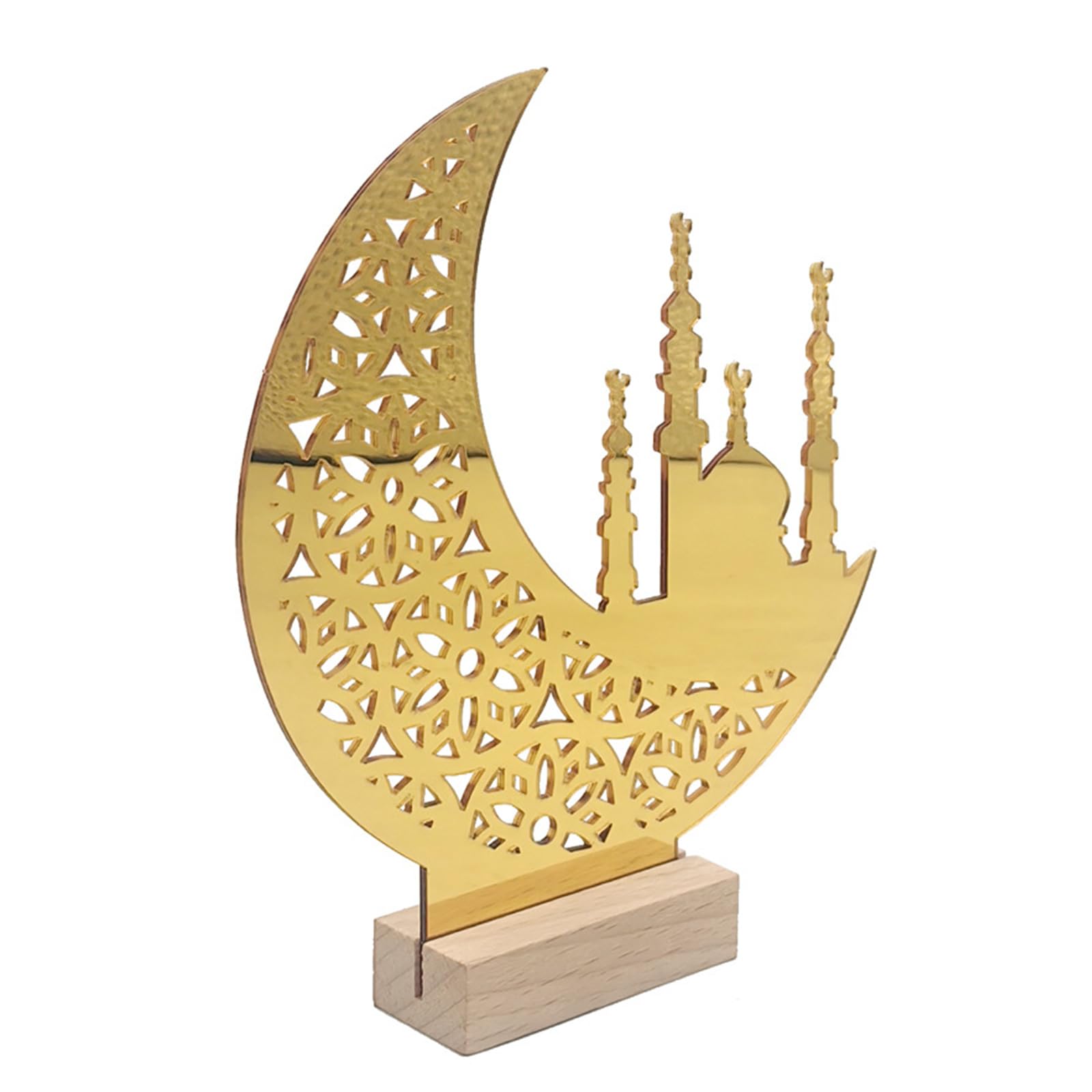 carotoe 3D Acrylic Crescents Decoration for Eid and Ramadans Desktop Ornament Elegant Islamics Festival Party Supplies Islamics Festival Party Supplies