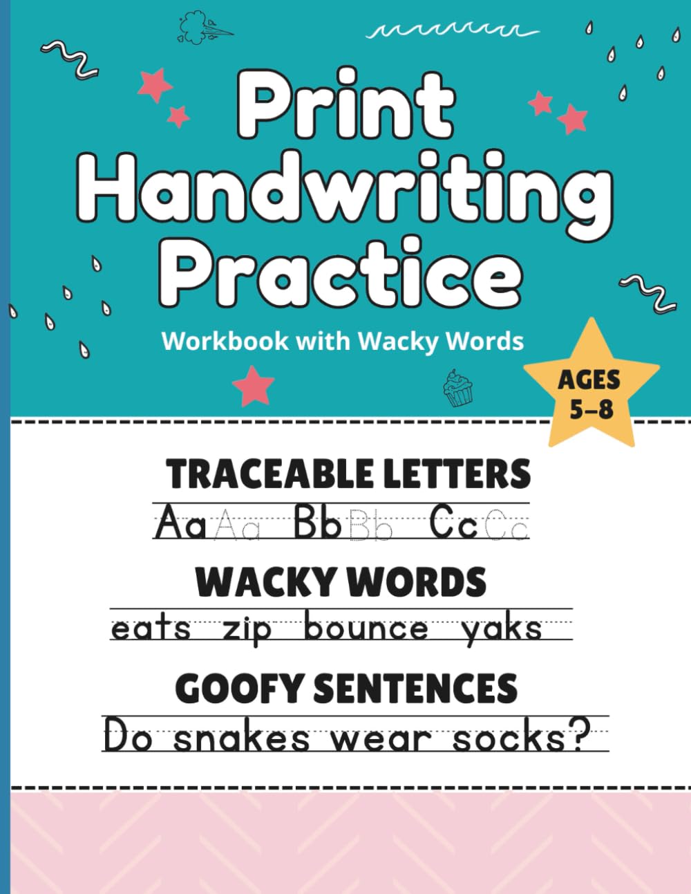 Print Handwriting Practice Workbook with Wacky Words