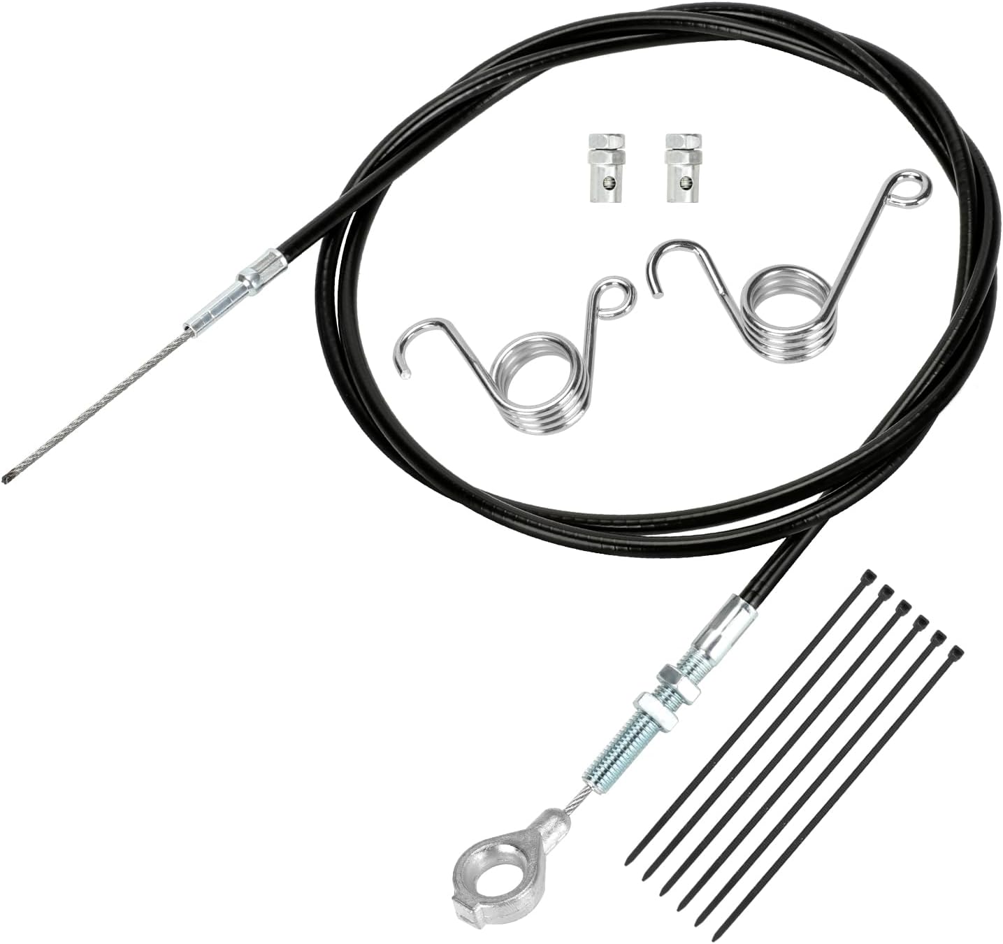 HIAORS 71 inch Throttle Cable for Go Kart Predator 212cc 196cc GX160 GX200 5.5hp 6.5hp Engine Manco 8252-1390 ASW Kandi Yerf Dog Go Cart Parts with Throttle Pedal Brake and Return Spring Cable Stops