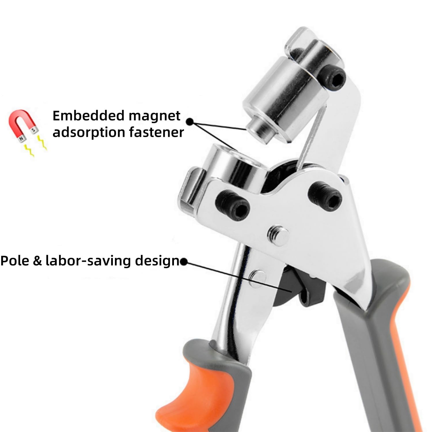 Grommet Tool Kit, 3/8 inch(10mm) Handheld Metal Eyelet Pliers Hole Punch Tool for Leather Tarpaulins Paper Bags PVC with 300Pcs Aluminum Eyelets