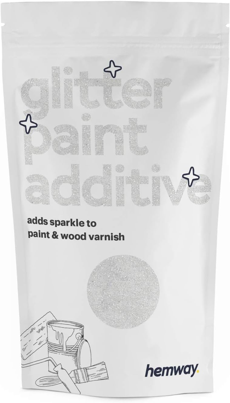 Hemway (White) Glitter Paint Additive Crystals 100g / 3.5oz for Acrylic