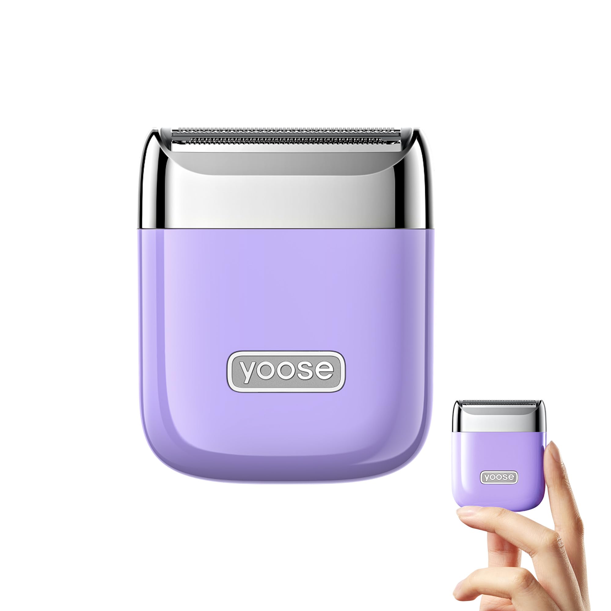 Yoose Kadın Elektrikli Epilasyon Cihazı, IPX7 Metal Gövde, Kadın Düzeltici (USB-C Şarj, Epilasyon Tarağı, Çoklu Tıraş Modu), Taşınabilir Boyut (Mor)
