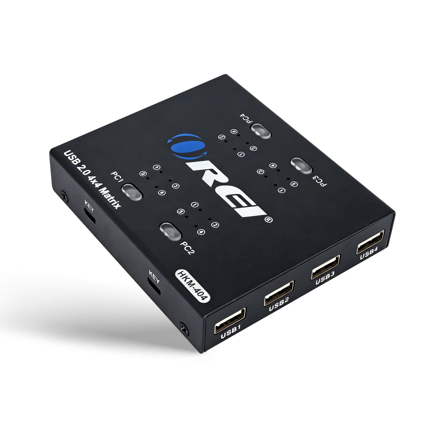 OREI 4x4 Matrix Switch for 4 Computers and 4 Devices, USB 2.0/1.1 Compatible, Plug & Play Sharing Switcher for Keyboard, Mouse, Printer, Webcam, Windows/Mac/Linux (HKM-404)-image-10