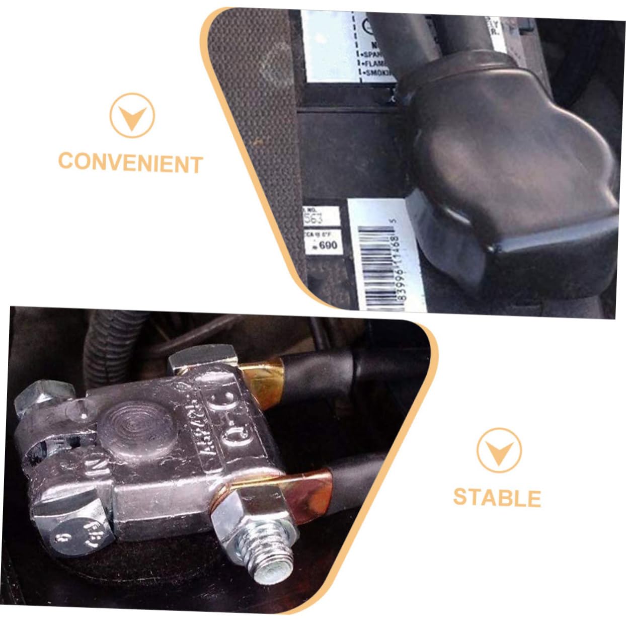 1paire Kit De Connecteurs De Borne De Batterie Lourds Accessoires Pour Véhicules Automobiles Avec Isolante Et Couvercles Pour Connexions Sécurisées