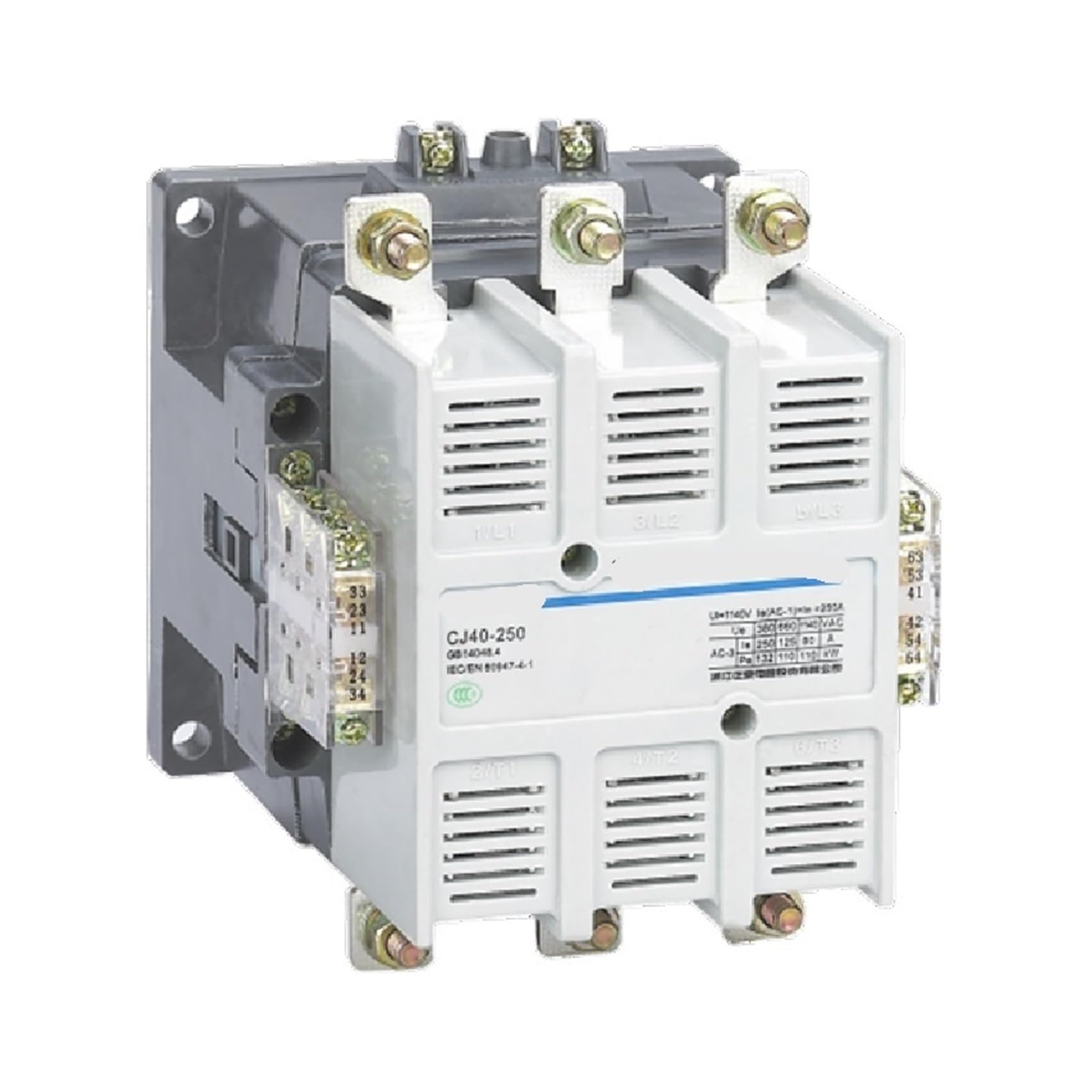 RCGKNNMUZ 1PCS CJ40-100 CJ40-125 CJ40-160 CJ40-200 CJ40-250 CJ40-630 800A 1000A AC 220V 380V electromagnetic Three-Phase contactor(Cj40-200a,380V)