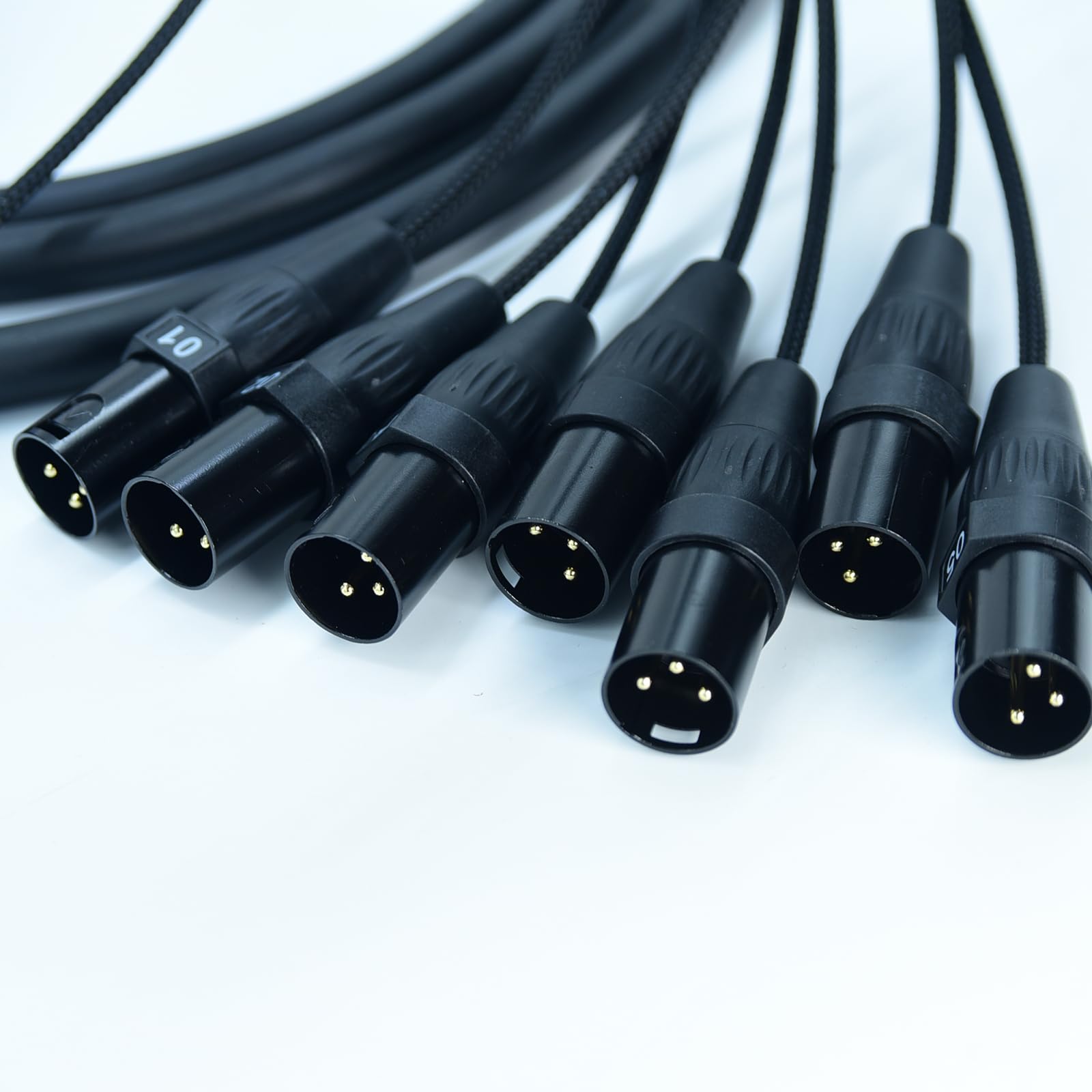 Arklove 8-Channel Low Profilemale XLR 1/4" TRS Femmina Send Sub Combo Splitter Snake Cable 15,2 m