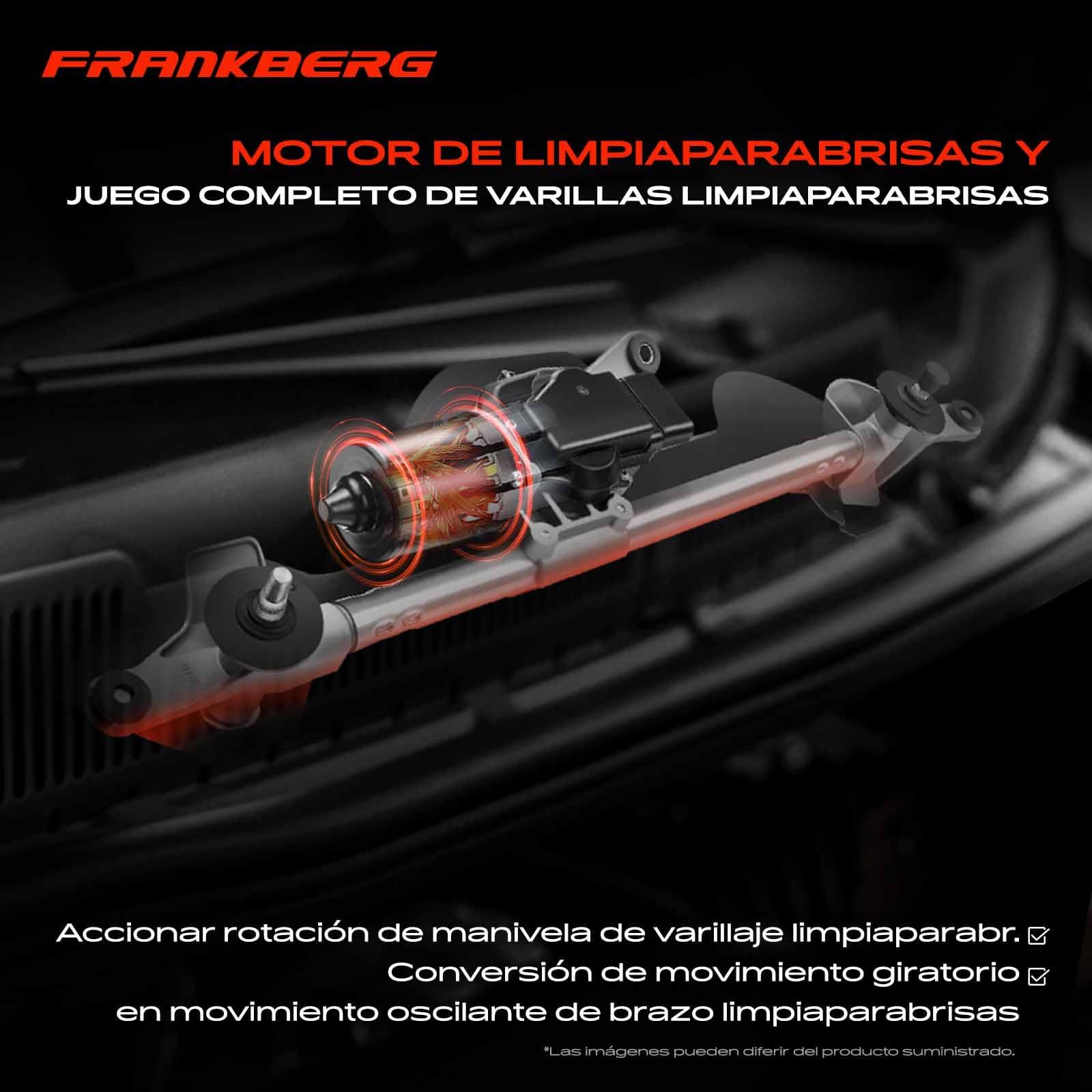 Frankberg Varillaje del limpiaparabrisas Motor del limpiaparabrisas Delantero Compatible con Ducato Furgoneta 250 Ducato Bus 250 Boxer Bus Jumper Bus Ducato Plataforma/Chasis 250 1363338080
