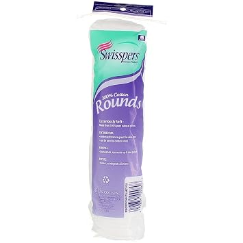 Swisspers Cotton Rounds 80 Count 100٪ Cotton (2 Pack)