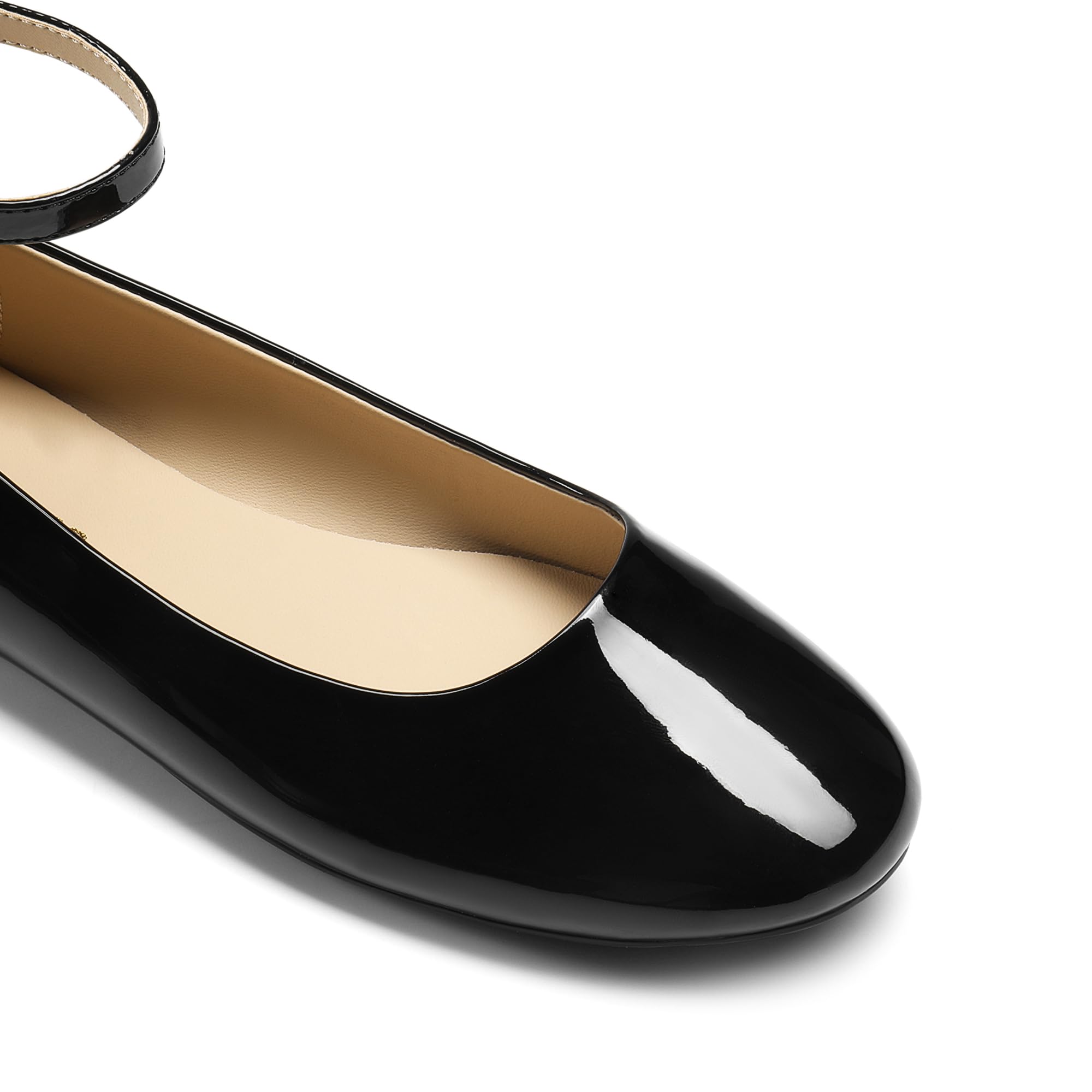 DREAM PAIRS Bilarinas Mujer Zapatos Comodos Planos Clasico con Correa Tobillo