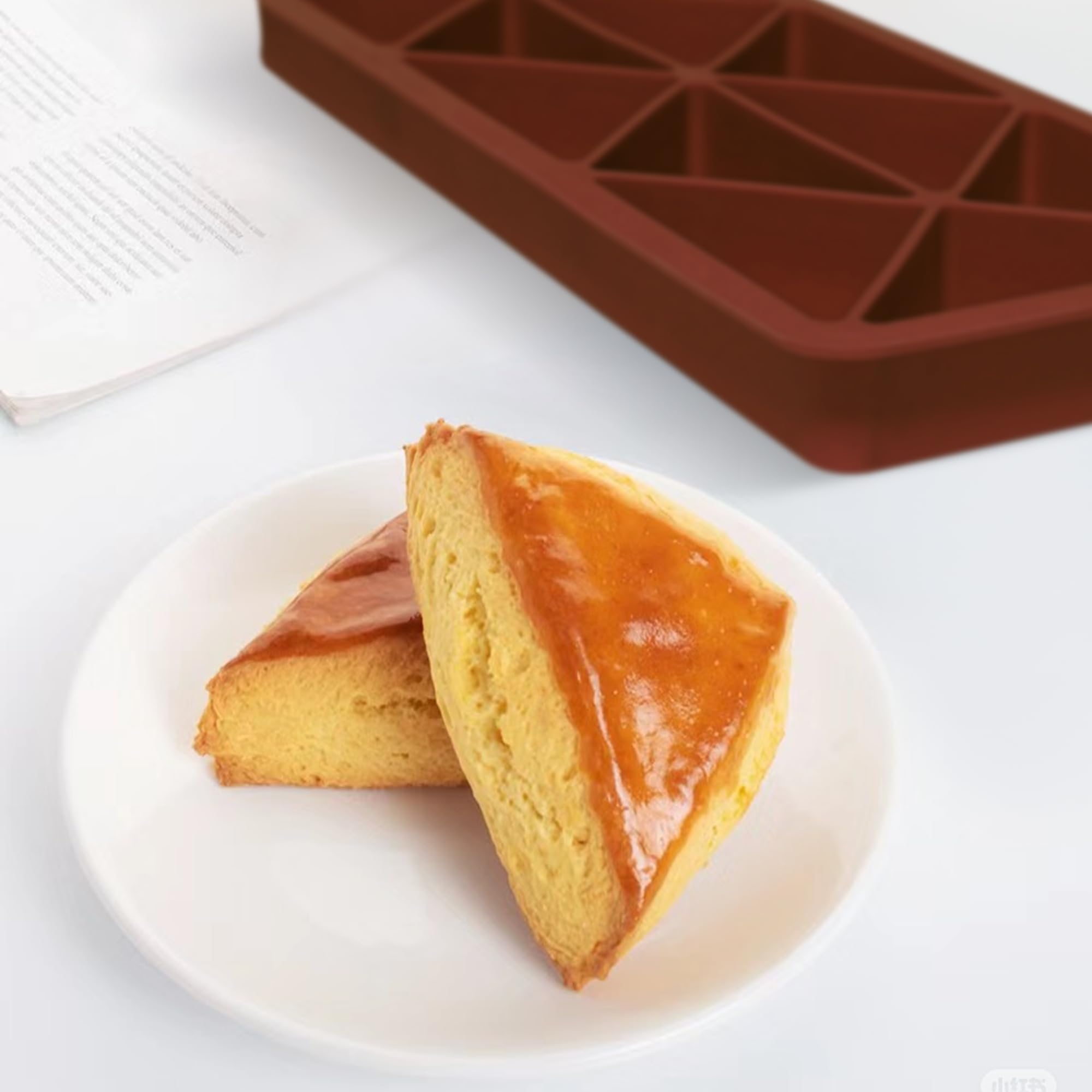 Moldes de silicona para panecillos, moldes para bollos para hornear, molde de silicona grande antiadherente de 12 cavidades para bollos, rebanadas de pizza, pan de maíz, pastel de mousse