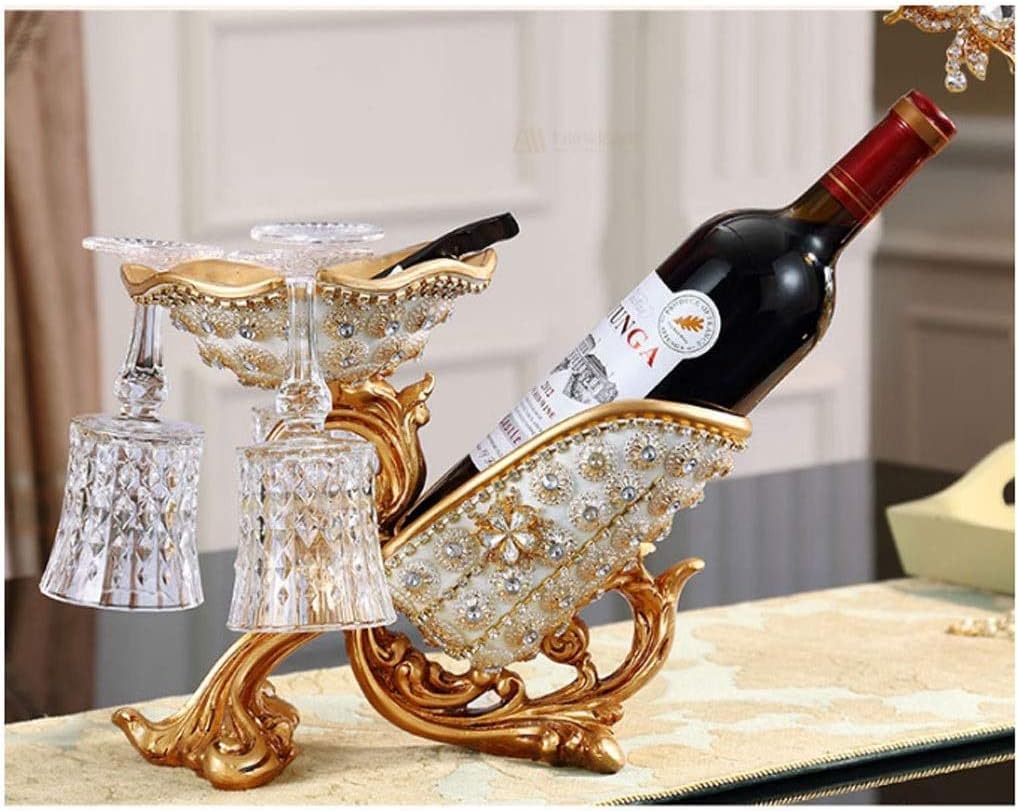 Wine Rack Wine Rack European Living Room Wine Cabinet Decoration High Foot Wine Glass Holder Wine Bottle Rack Table Top Wine Holder Stand