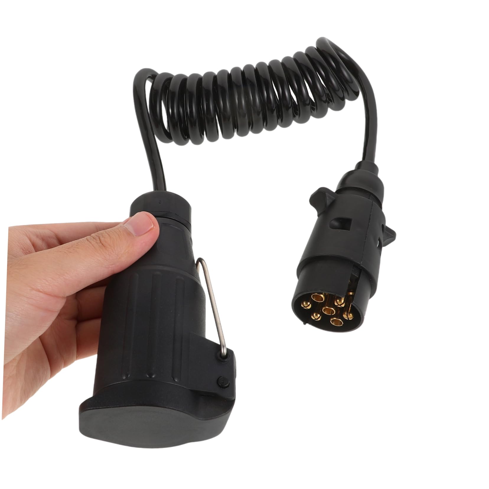 Cableado de Remolque en Espiral 13 Pines a 7 Pines de Plástico Negro