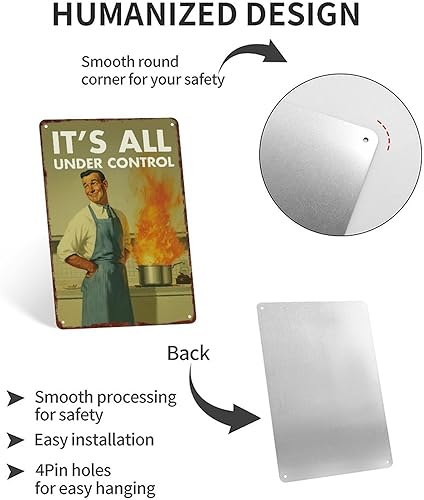 Miniatura 3 de Retro Kitchen Print Poster Retro Metal Tin Sign For Wall Decoration In Kitchens, Restaurants, Bars, And Cafes With Dimensions Of 12x8 Inches